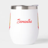 舌に赤い口紅と名前をカスタムする (左面)