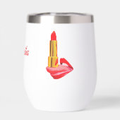 舌に赤い口紅と名前をカスタムする (背面)