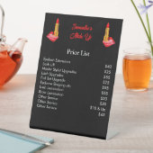 舌に赤い口紅と名前をカスタムする 台座サイン (インサイチュ)