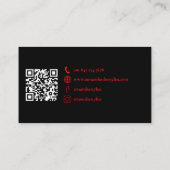 舌に赤い口紅と名前をカスタムする 名刺 (裏面)