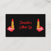舌に赤い口紅と名前をカスタムする 名刺 (正面)