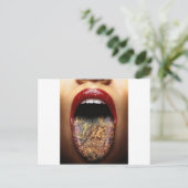 舌のタトゥーデザイン ポストカード (スタンド正面)
