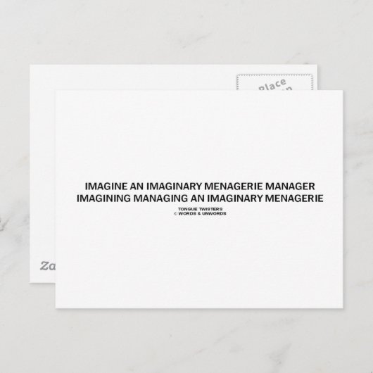 舌のツイスター想像仮想不気味マネージャー ポストカード (正面/裏面)