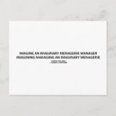 舌のツイスター想像仮想不気味マネージャー ポストカード (正面)