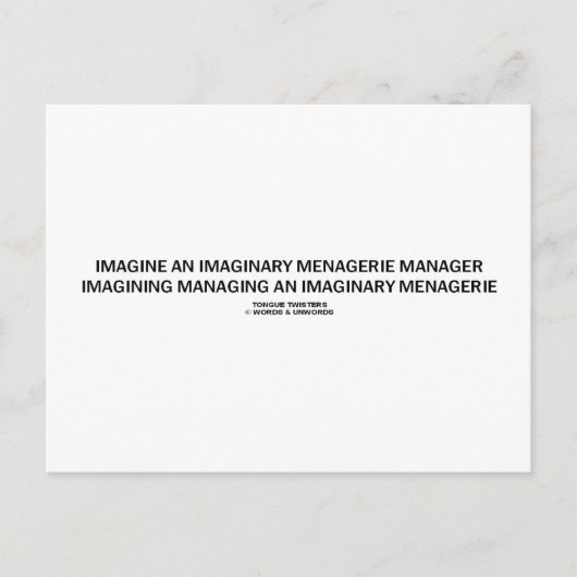 舌のツイスター想像仮想不気味マネージャー ポストカード (正面)