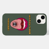 舌のトレンディー電話ケースを見る Case-Mate iPhoneケース (裏面 (横))