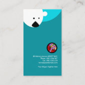 舌のベビーシッターをすることを突き出ているかわいい白くま 名刺 (裏面)