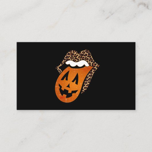 舌の口ハロウィーン 名刺 (正面)