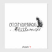 舌の得小さなマウスを猫に、手付けアデラインを持つ シール (シート)