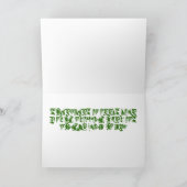 舌の挨拶状につまずいているカエル カード (内部)