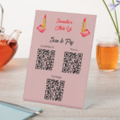 舌の赤い口紅と名前をカスタムする 台座サイン (インサイチュ)