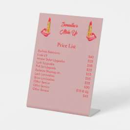 舌の赤い口紅と名前をカスタムする 台座サイン