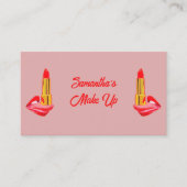 舌の赤い口紅と名前をカスタムする 名刺 (正面)