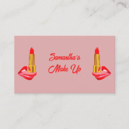 舌の赤い口紅と名前をカスタムする 名刺