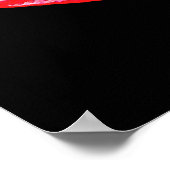 舌の赤い口紅 ポスター (角)