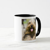 舌の、長い毛提示、ポートレート マグカップ (正面右)