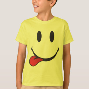 舌のemojiを突き出ること tシャツ