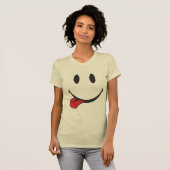 舌のemojiを突き出ること tシャツ (正面フル)