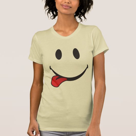 舌のemojiを突き出ること tシャツ (正面)