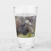 舌をおもしろい突き出す生意気な牡鹿 タンブラーグラス (裏面)