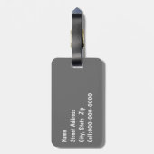 舌をかじるアラスカのマラムート写真 ラゲッジタグ (裏面縦)