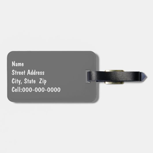 舌をかじるアラスカのマラムート写真 ラゲッジタグ (裏面横)