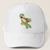 舌を出したカエル キャップ (正面)