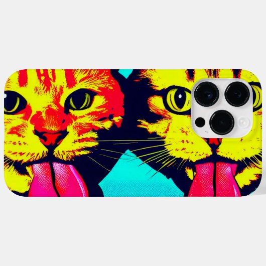 舌を出した猫 Case-Mate iPhoneケース (裏面 (横))