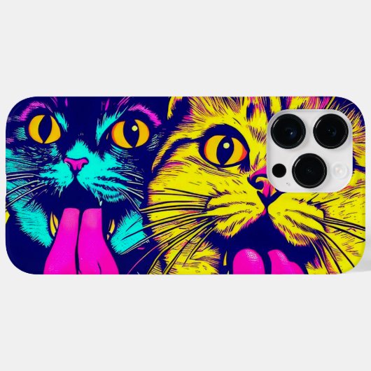 舌を出した猫 Case-Mate iPhoneケース (裏面 (横))