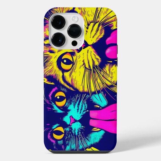 舌を出した猫 iPhoneケース (裏面)