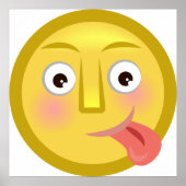 舌を出した絵文字 ポスター (正面)