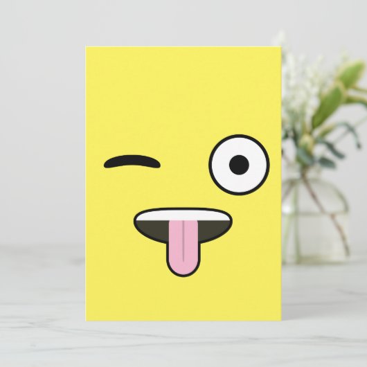 舌を出した絵文字 招待状 (スタンド正面)