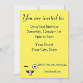 舌を出した絵文字 招待状 (裏面)