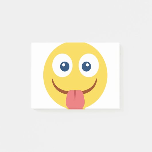 舌を出し抜ける絵文字 ポストイット (正面)