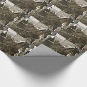 舌を出し間抜けたアミッシュな馬 ラッピングペーパー (角)