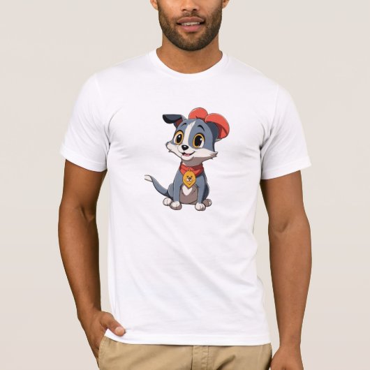 舌を出す猫のヴィンテージ ポップ・アートの Tシャツ (正面)