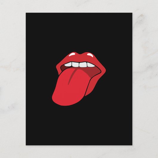 舌を出す チラシ (裏面)