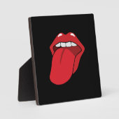 舌を出す フォトプラーク (正面)