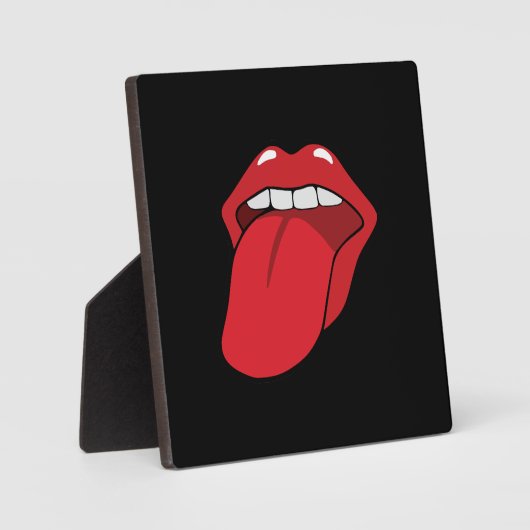 舌を出す フォトプラーク (正面)