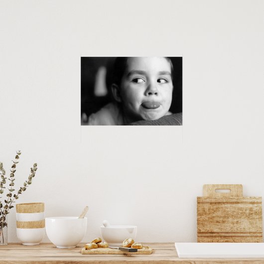 舌を出す ポスター (キッチン)