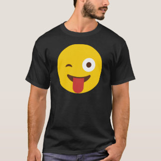 舌を搭載する幸せなEmoji Tシャツ
