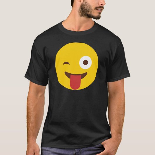 舌を搭載する幸せなEmoji Tシャツ (正面)