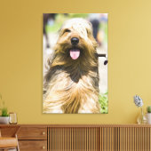 舌を示す，長い髪，ポートレート キャンバスプリント (インサイチュ (リビング))