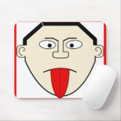 舌を突き出した人 マウスパッド (マウス)