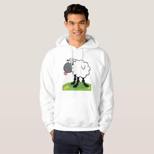 舌を突き出す羊 パーカ (正面フル)