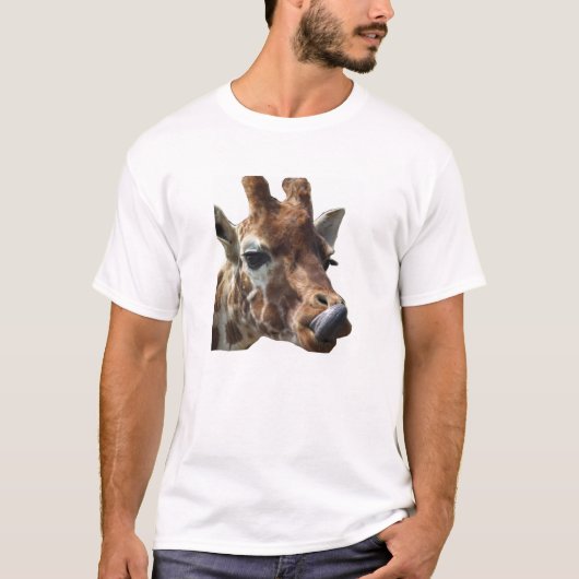 舌を突き出ているキリン Tシャツ (正面)