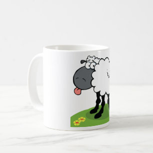 舌を突き出ているヒツジ コーヒーマグカップ