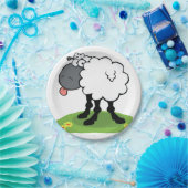 舌を突き出ているヒツジ ペーパープレート (パーティー)