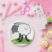 舌を突き出ているヒツジ ペーパープレート (パーティー)