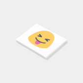舌を閉じた目を突き出す絵文字 ポストイット (アングル)